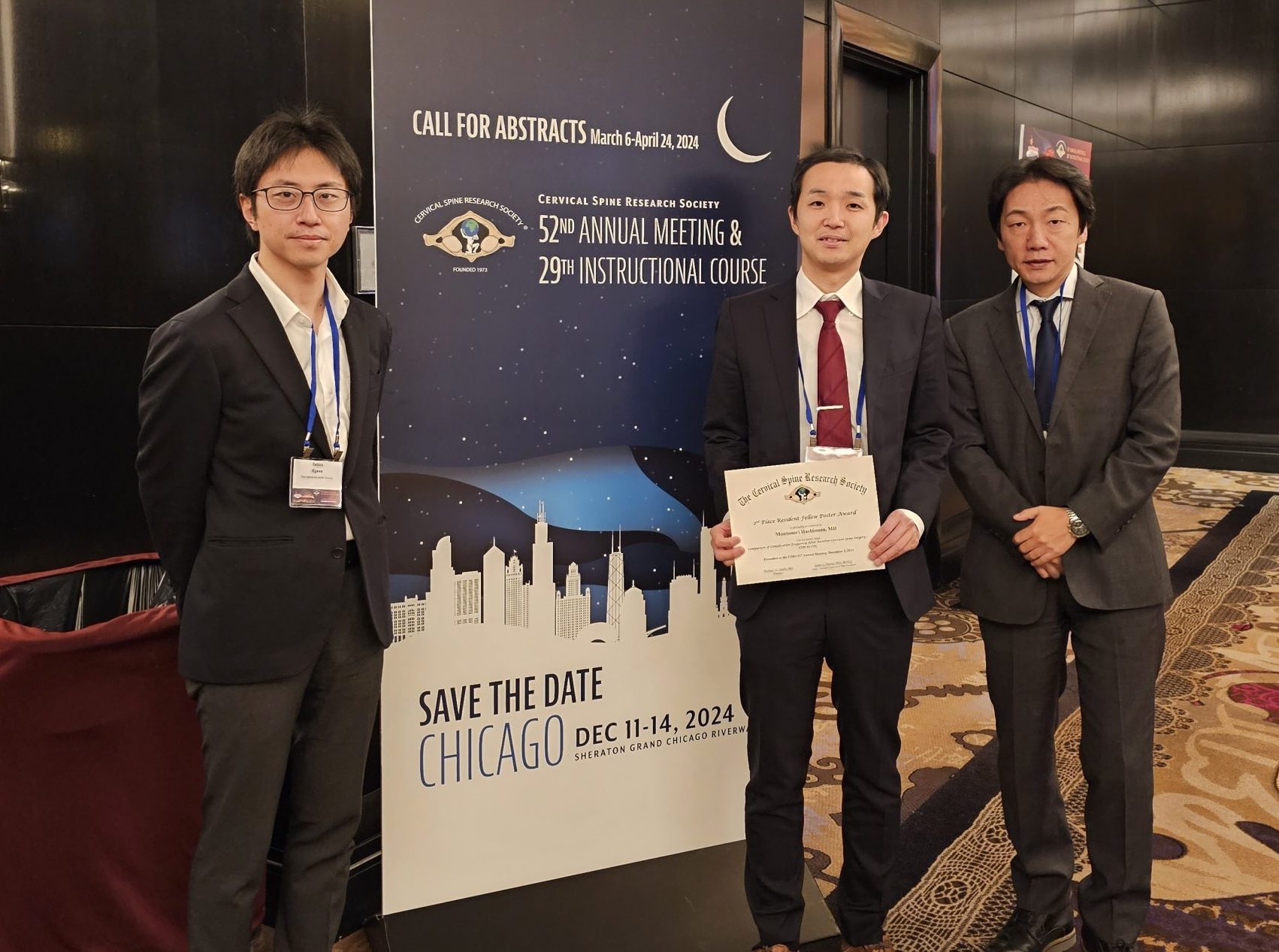 橋本泉智先生が【CSRS 51st Annual Meeting the 2nd Place 橋本泉智先生が【CSRS 51st Annual Meeting the 2nd Place